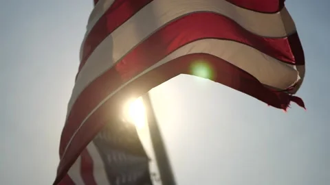 Flag in the Wind Stock-Footage 154372752
