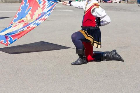 Flag in the wind Stock Photos