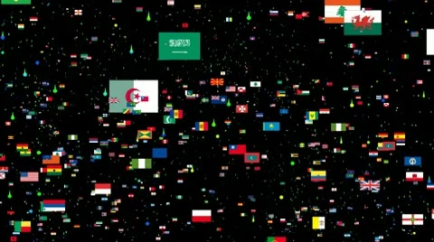 Flag wire works small size with alpha Stock Footage