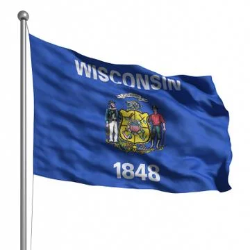Flag of wisconsin Stock Illustration