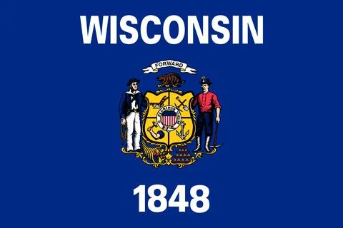 Flag of Wisconsin Stock Illustration