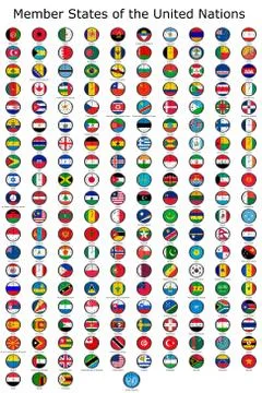 Flag of the world clocks Stock Illustration