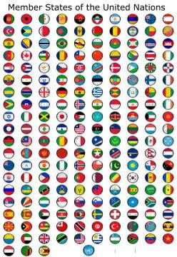 Flag of the world clocks Stock Illustration