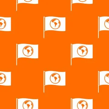 Flag with world planet pattern seamless 스톡 일러스트
