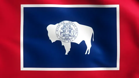 Flag of Wyoming Background Video Loop 스톡 동영상 118853576