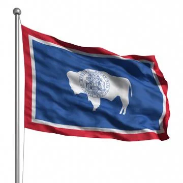 Flag of wyoming Illustrazione stock