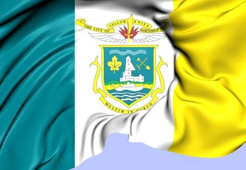 Flag of yellowknife Stock Illustration