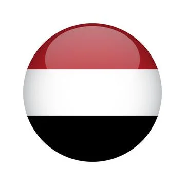 Flag Yemen button. Design element for websites, applications. Vector illust.. Stock Illustration