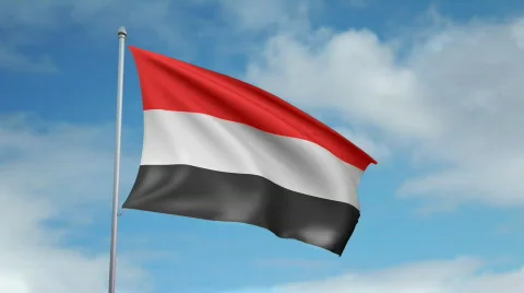 Flag of Yemen Video stock 444457