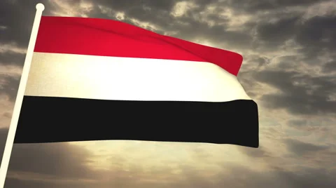 Flag Yemen Stock Footage 61257782