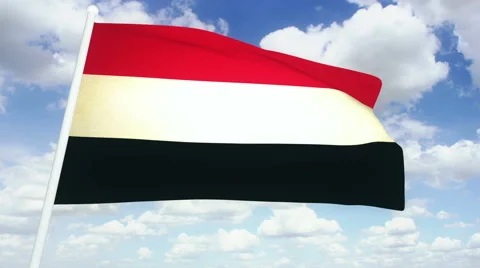 Flag Yemen Stock Footage 61257901
