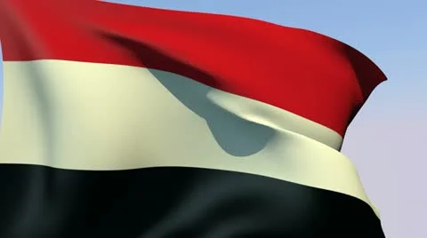 Flag of Yemen HD Stock Footage 14847162