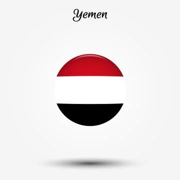 Flag of Yemen icon Illustrazione stock