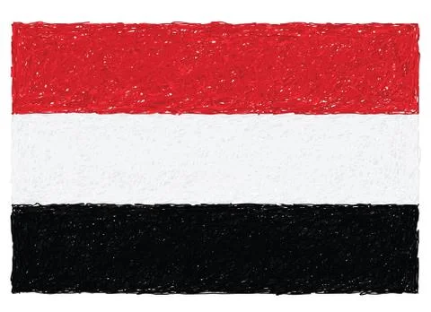 Flag of yemen Stock Illustration