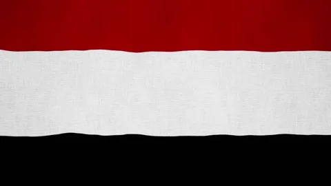 Flag of Yemen Waving - 3D Render Animation Stock Footage 146244347