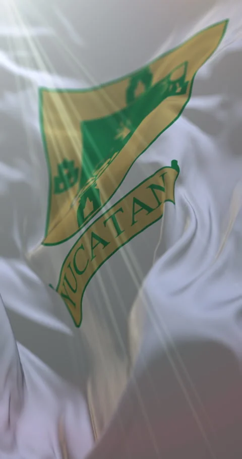 Flag of Yucatan, Mexico. Loop. 4K Vertical Stock-Footage 309005887