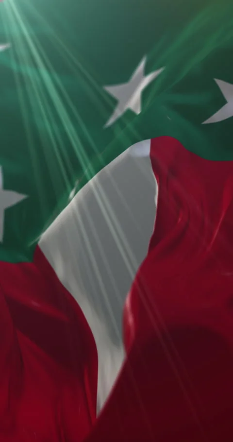 Flag of Yucatan, Mexico. Loop. 4K Vertical Stock Footage 309006139