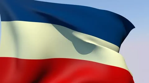 Flag of Yugoslavia HD Stock Footage 14849793