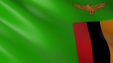 Flag of Zambia Stock Footage 151733753