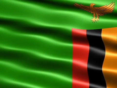 Flag of zambia Иллюстрация