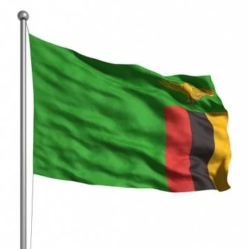 Flag of zambia Stock Illustration