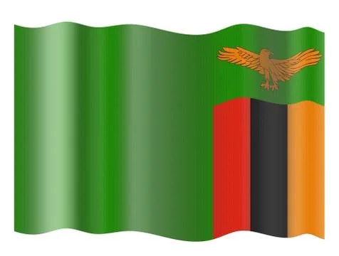 Flag of Zambia Stock Illustration