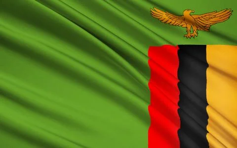 Flag of Zambia Stock Illustration
