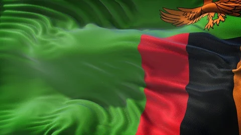 Flag of Zambia Loop Stock Footage 104703587