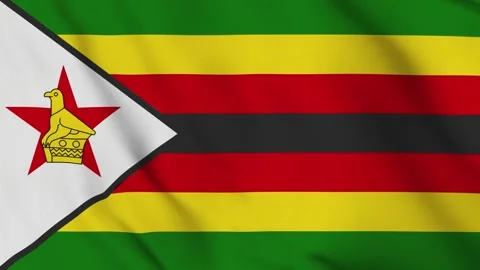 Flag of Zimbabwe – 4K Seamless Loop of the Southern African Republic Banner Stock Footage 311605626