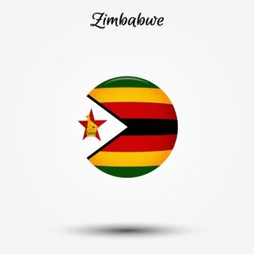 Flag of Zimbabwe icon Stock Illustration