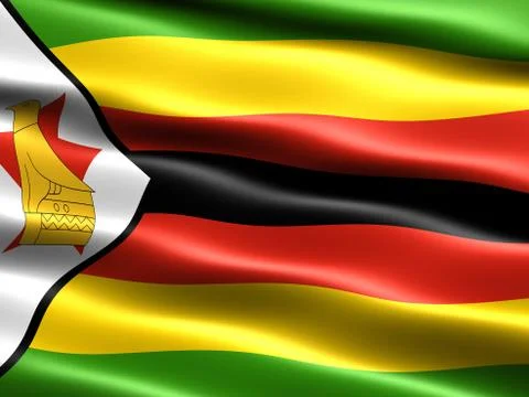 Flag of zimbabwe Stock Illustration