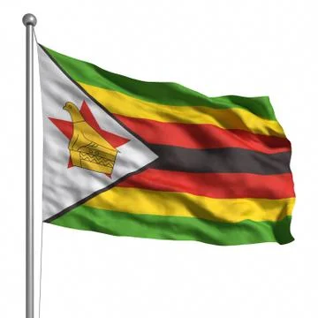 Flag of zimbabwe Stock Illustration