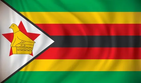 Flag of Zimbabwe Illustrazione stock