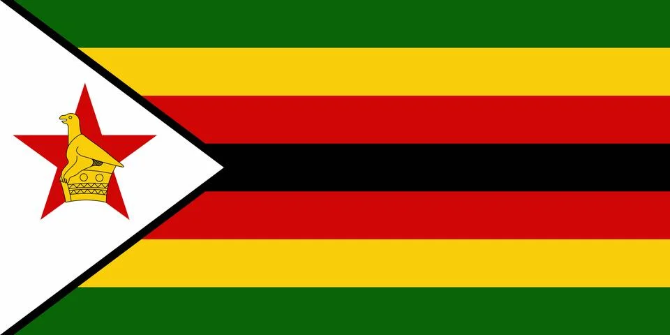 Flag of Zimbabwe Stock Illustration