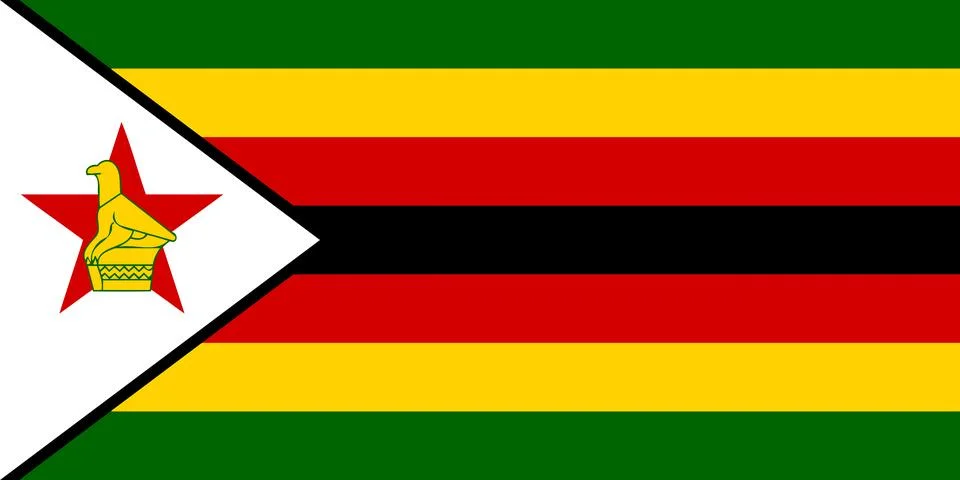 Flag of Zimbabwe Stock Illustration