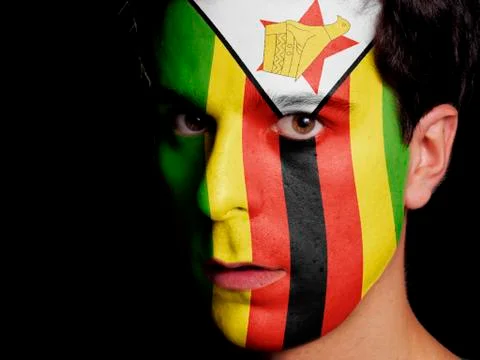 Flag of zimbabwe Stock Photos