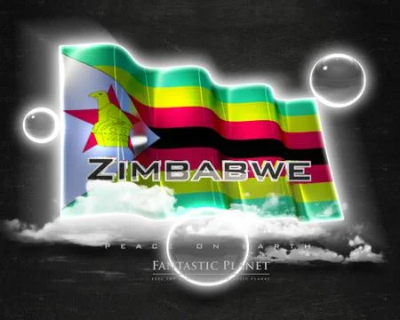 Flag Zimbabwe quality designer flag Stock Illustration