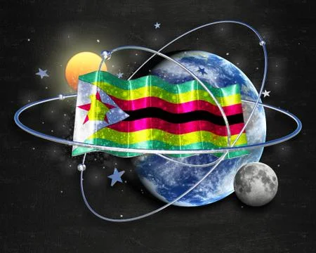 Flag Zimbabwe quality designer flag Stock Illustration