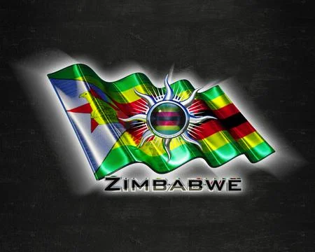 Flag Zimbabwe quality designer flag Stock Illustration