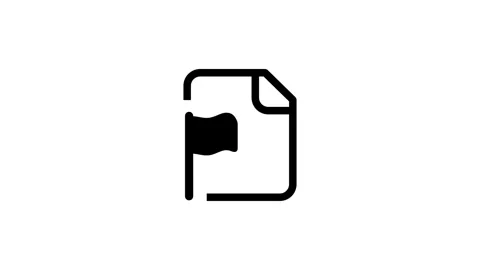 Flagged Priority Document Icon Stock Footage 335591679