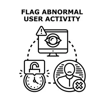 Flagging abnormal user activity conceptual vector illustration Illustrazione stock