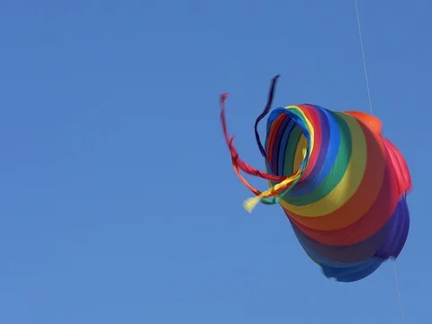 Flagler Beach Spinning Kite Stock Footage 70336987
