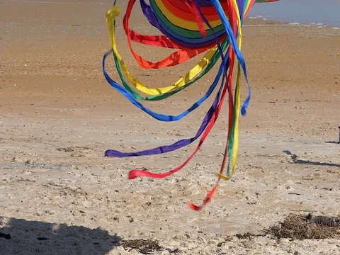 Flagler Beach Spinning Kite Stock-Footage 70337049