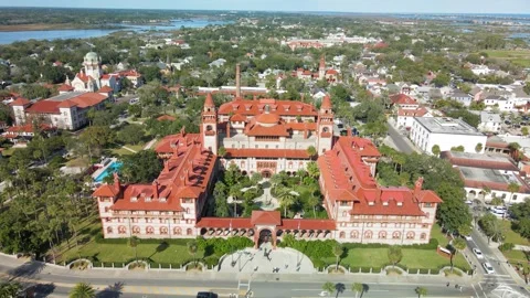 Flagler College pull down shot Stock Footage 275196920