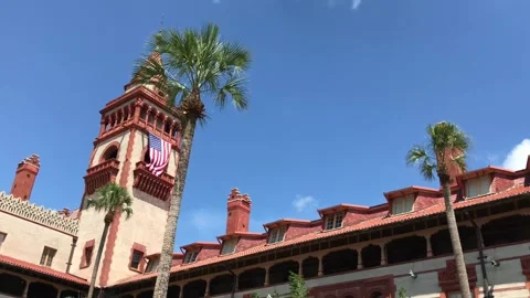 Flagler College in St. Augustine Florida, a historic landmark and tourist Stock Footage 317751423