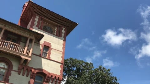 Flagler College, St. Augustine, Florida, seen on a sunny day Stock Footage 317751519