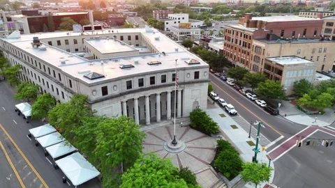 Flagpole Centered - Syracuse, NY Stock Footage 336471733