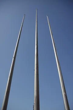 Flagpole vertical up Stock Photos