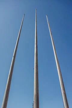 Flagpole vertical up Stock Photos