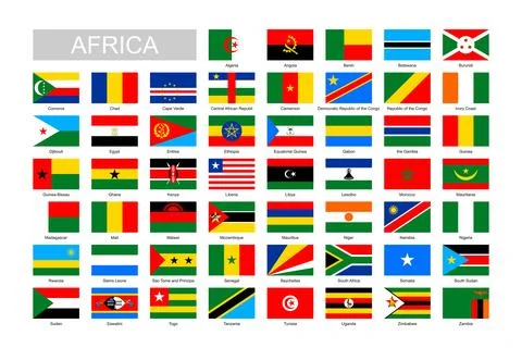 Flags of Africa Stock Illustration